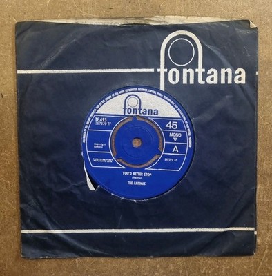 THE FARINAS (FAMILY) 7'' YOU D BETTER STOP 1966 BEAT RARE! FONTANA 