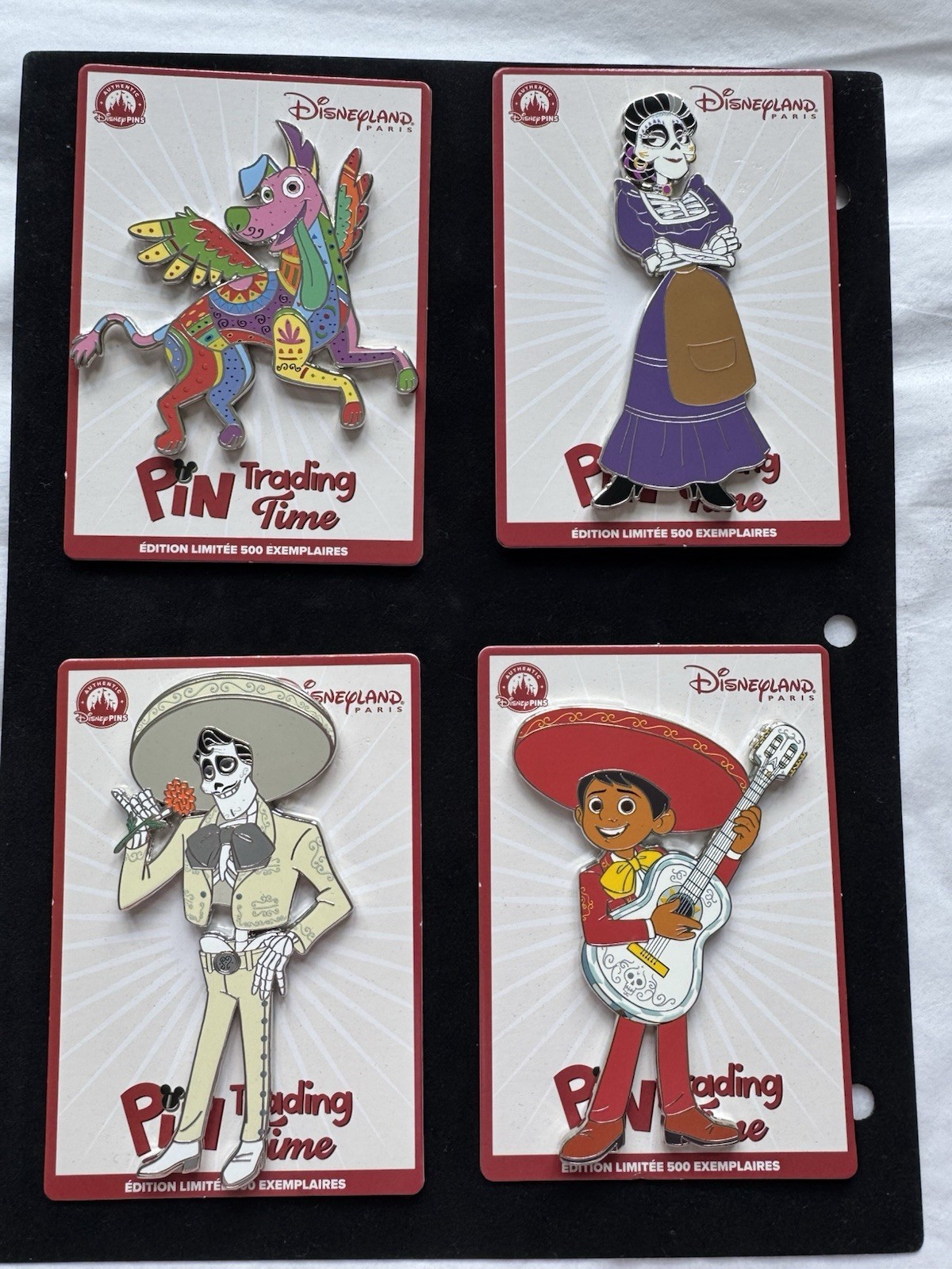 Disney Pin Trading Time Limited Edition 4 Pin Set From Disneys Coco. Brand New