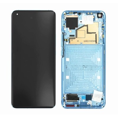 Original Xiaomi Mi 11 AMOLED Display Touchscreen mit Rahmen Horizon Blue Blau