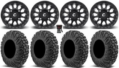 Fuel Vector MB 14'' Wheels 32'' MotoVator Tires Can-Am Renegade Outlander