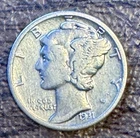 1931 P Mercury Dime Silver Circulated Business Strike Uncertified