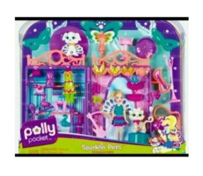 RARE 2007 Polly Pocket Sparklin  Pets Masquerade Doll Playset NEW 