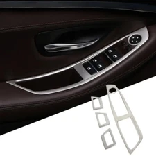 Car Window Glass Lift Button Panel Frame Sticker For BMW 5 Series F10 2011-2017