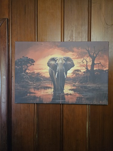 Elephant poster Wall Art Framed Print Ready to Hang 16x24in - Picture 2 of 4