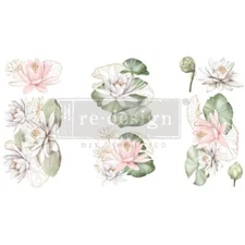 Water Lilies | Redesign with Prima | Rub On Furniture Transfer - Floral