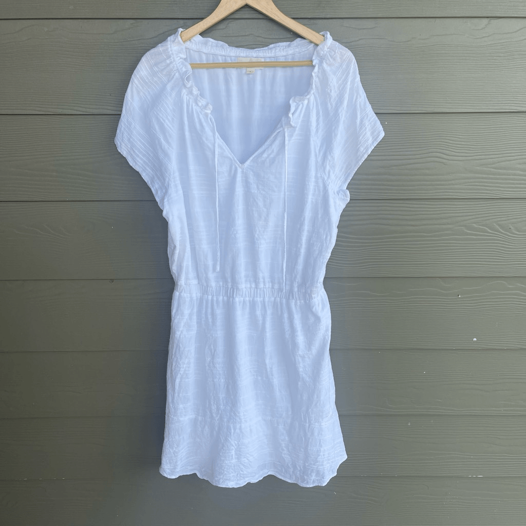 Anthropologie Cloth & Stone linen blend white dress | eBay