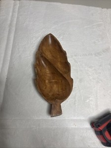 Vtg MCM Wood Leaf Shaped Decorative Tray Home Décor Philippines
