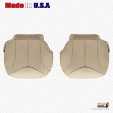 2000 2001 2002 GMC Yukon XL 2500 Driver-Passenger Bottom Leather Seat Cover Tan