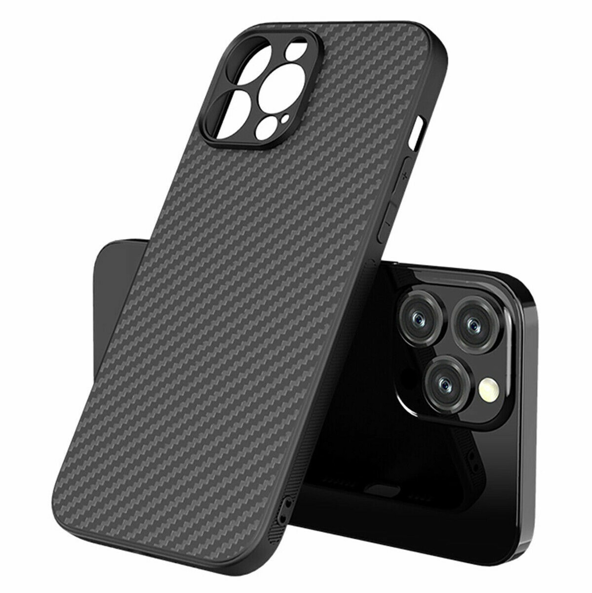 BanBE Custodia In Fibra Di Carbonio Per IPhone 14 13 12 Pro Max Custodia Antiurto Leggera, Lucida, Per IPhone 15 Plus - Foto 9