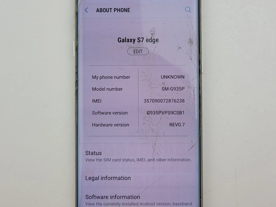 Samsung Galaxy S7 Edge (SM-G935P) 32GB (Sprint) Smartphone - *READ* - H0937 - Image 3 of 4