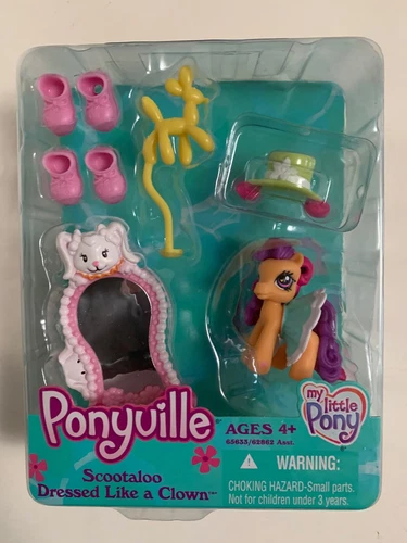 Hasbro My Little Pony PONYVILLE Scootaloo Dressed like a Clown 4+ Horse - NIP