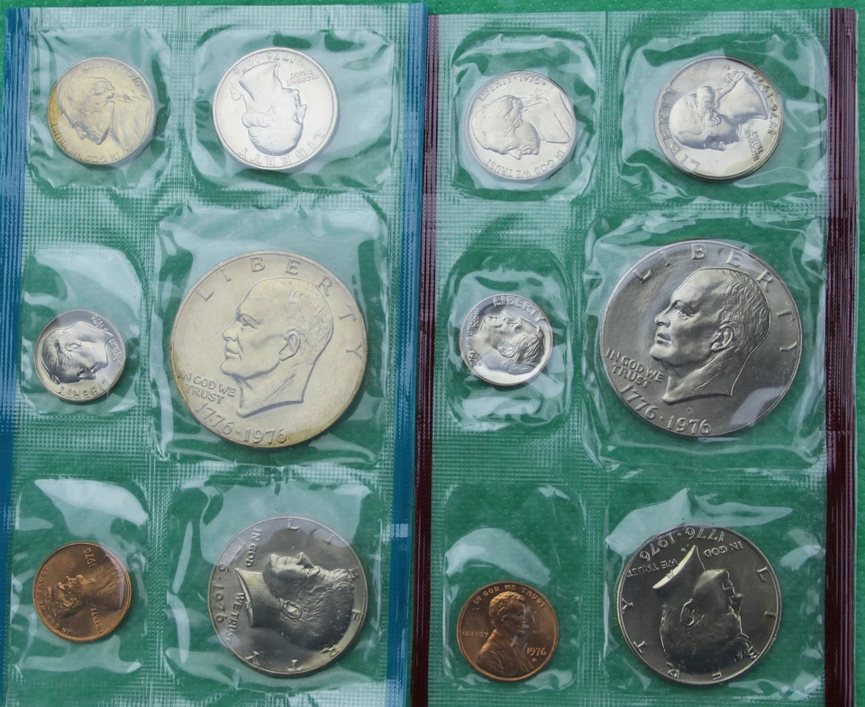 Juego de 12 monedas 1976 P and D Estados Unidos Mint sin circular BU Foto 3 de 4