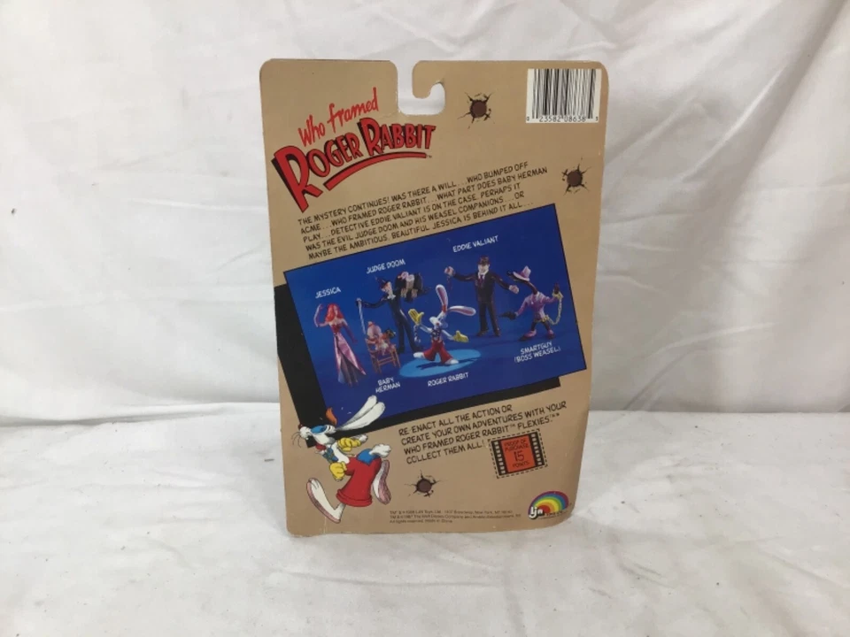 1988 LJN Who Framed Roger Rabbit Flexies Judge Doom Figure MOC Carded Sealed Foto 2 de 4