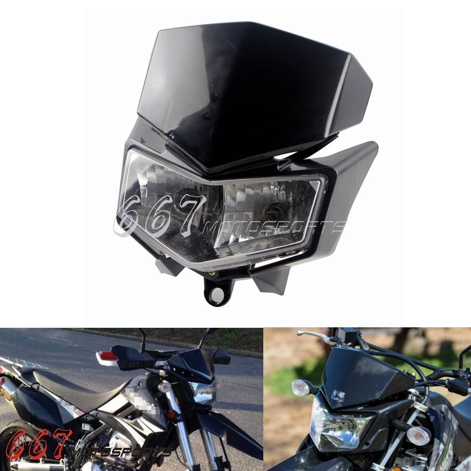 Фара и маска Supermoto для Kawasaki KLX250 KLX250S D-Tracker X250 2008-2019 - Изображение 2 из 4