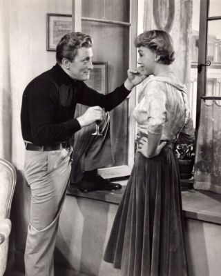 Story of Three Loves 1953 Kirk Douglas & Alix Talton stand by window 24x36 poste