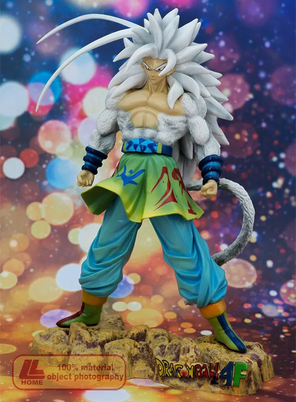 In Stock Dragon Ball Z Son Goku Super Saiyan Ssj5 White Hair Statue Figure  Model