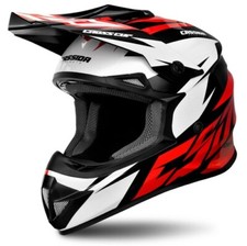 Casco Cross Motocicletta Motocross Cassida Cup Due Rosso