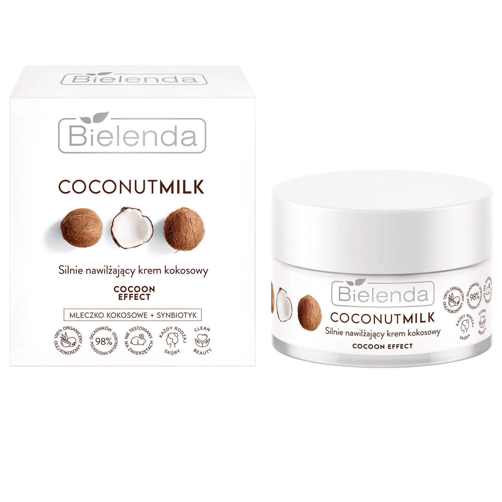 Bielenda Coconut Milk Highly Moisturizing Smoothing Cream Cocoon Effect 50ml