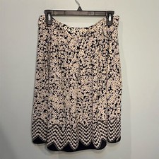 Talbots pleated floral daisy skirt Size 8/8P