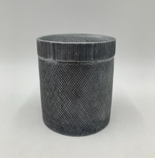 Pottery Barn Raoul Cotton Jar Bathroom Accessory Gray 3.75" Diam 9082Y