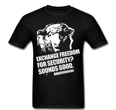 Sheep Exchange Freedom For Security Sounds good T shirt tee