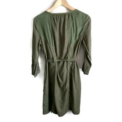 Staring At Stars Womens T Shirt Dress Green Textured Belted Mini Scoop Neck  S | eBay
