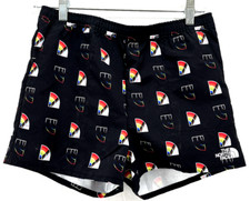 NEW The North Face Black Rainbow Print Flash Dry Water Shorts Youth Girl's XL