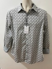 Robert Graham HOPKINS Men's Size M Long Sleeve Skull Heads Woven Shirt 198 NWT