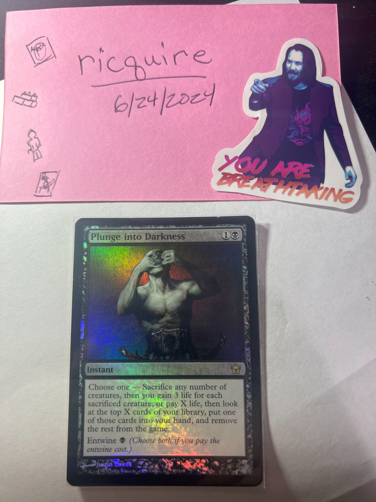 MTG - Plunge into Darkness - Foil #57 R NM-Mint - Fifth Dawn