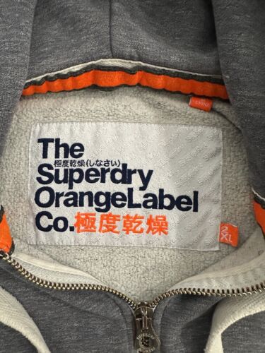 Classic Superdry men's Orange Label Zip Hoodie model M20002APF5 size 2xl - Picture 1 of 14