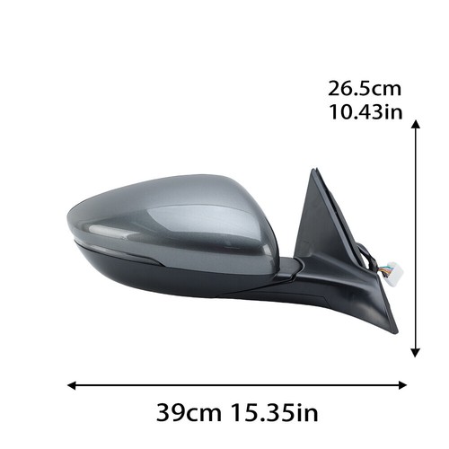 For 2023 2024 2025 Honda Accord Right Side Mirror W/Blind Spot Signal 8Pin Grey - Picture 5 of 18