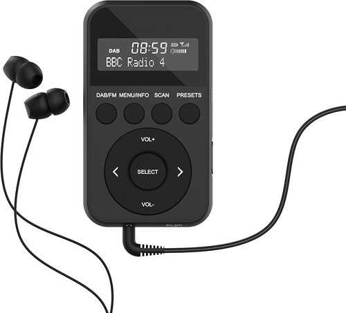 DAB+ FM Pocket Portable Mobile Radio Majority Petersfield Go 2 USB Rechargeable - Afbeelding 1 van 12