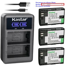 Kastar Battery LCD Dual Charger for Canon LP-E6 LPE6N LC-E6 Canon Battery Grip