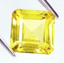 Loose Gemstone Natural Yellow Sapphire 10 Ct Certified Square Cut Gems G408