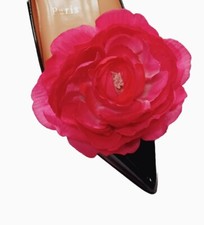 Pink Color Flower Clips for Shoes 2 pcs , Shoe Clips, Shoe Accessories