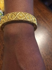 Beautiful Dubai, Ethiopian, African Bangles, Gold Plated, Fashion, Two In A Set
