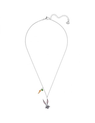 Swarovski Bugs Bunny Pendant Necklace 5487626 Rhodium-Plated