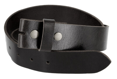 One Piece Full Grain Buffalo Oil Tanned Leather Replacement Belt Strap 1-1/2''