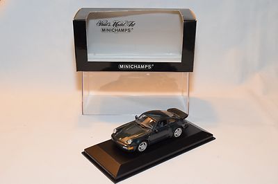 MINICHAMPS PORSCHE 911 TURBO 1990 METALLIC DARK GREEN MINT BOXED