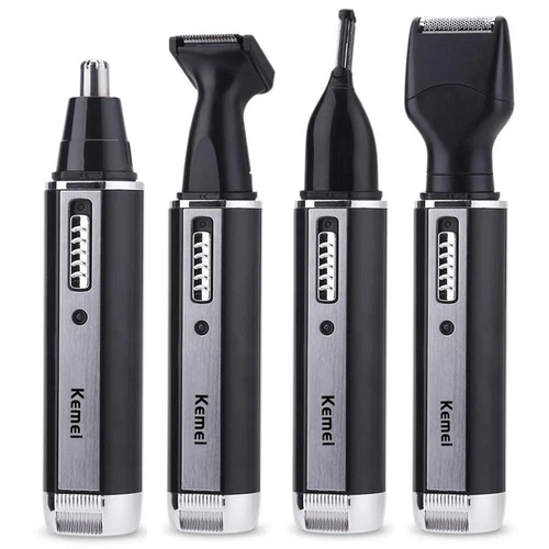 Kemei KM-6630 4 en 1 Set Afeitadora Barba Nariz Pelo Cejas Orejas Recortadora Cortapelos - Imagen 11 de 27