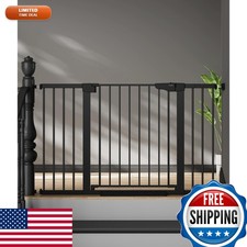 Cumbor 29.7-51.5 in Extra Wide Baby Gate for Stairs Indoor Black