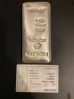 metalor 1kg silver bar with certificate