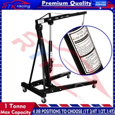 Heavy Duty 1 Ton Engine Crane Stand Hoist Lift Hydraulic Folding Adjustable Lift