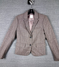 Gap Womens Blazer 0 Gray The Academy Jacket Academia Preppy Y2K Office Career