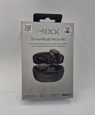 Mixx StreamBuds Micro M1 Bluetooth Wireless Earbuds w Soft Silicon Ear Cushions
