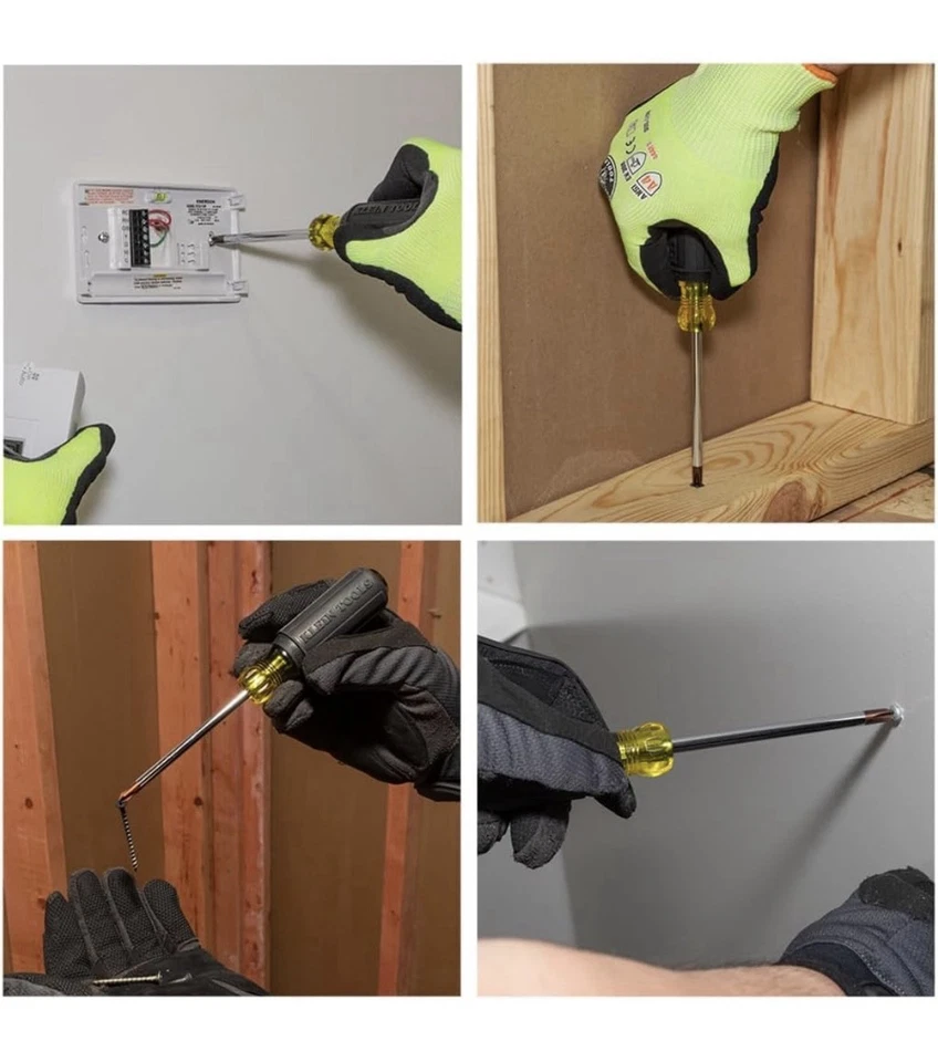 Klein Tools 85076 Screwdriver Set 7-Pc Slotted Phillips USA Cushion-Grip Handles - Image 2 of 4