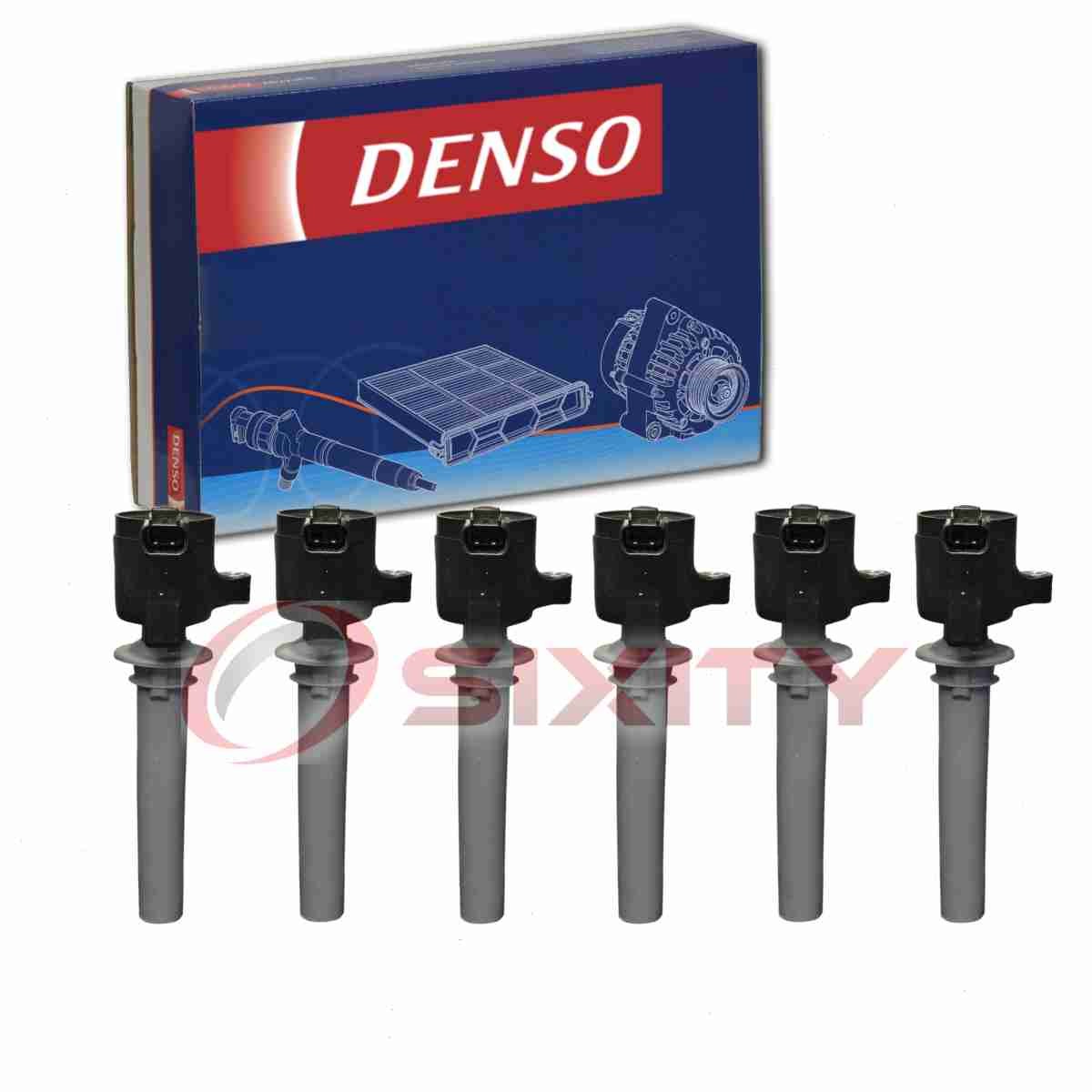 6 pc Denso Direct Ignition Coils for 2005-2008 Mercury Mariner 3.0L V6 Spark dx