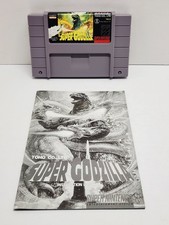 Super Godzilla Toho Super Nintendo SNES Cartridge & Manual Tested Authentic