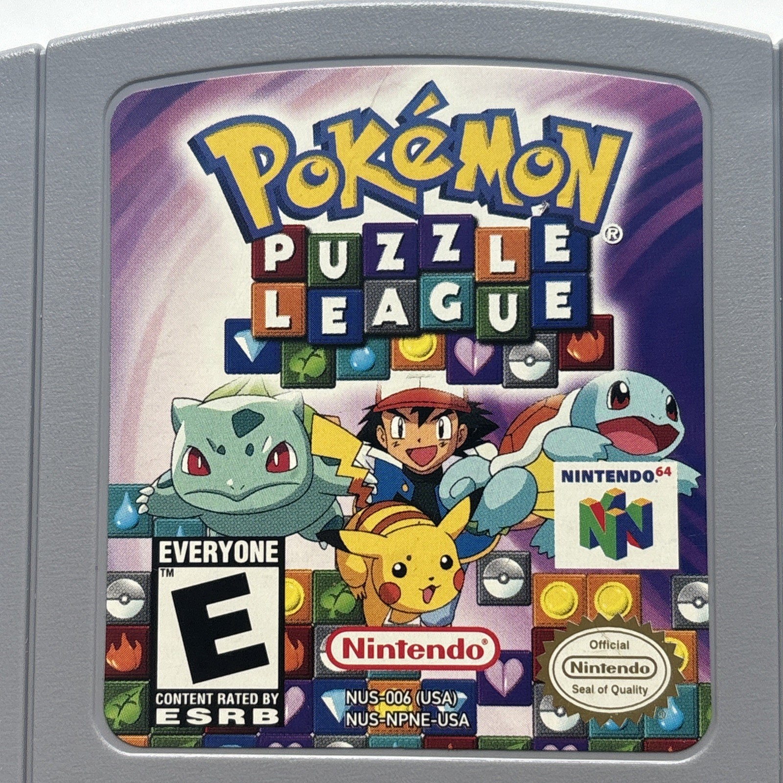 Pokemon Puzzle League (Nintendo 64, 2000) N64 Authentic Pokémon Tetris Cleaned