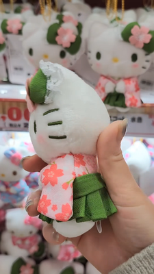 HELLO KITTY Collectors' Mascot キーホルダー Hello Kitty Plush Mascot Bag Charm Keychain S Sakura Matcha Kimono